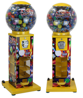 Capacidade alta da máquina 40*40*116CM de Gumball do corpo amarelo do metal grande para crianças